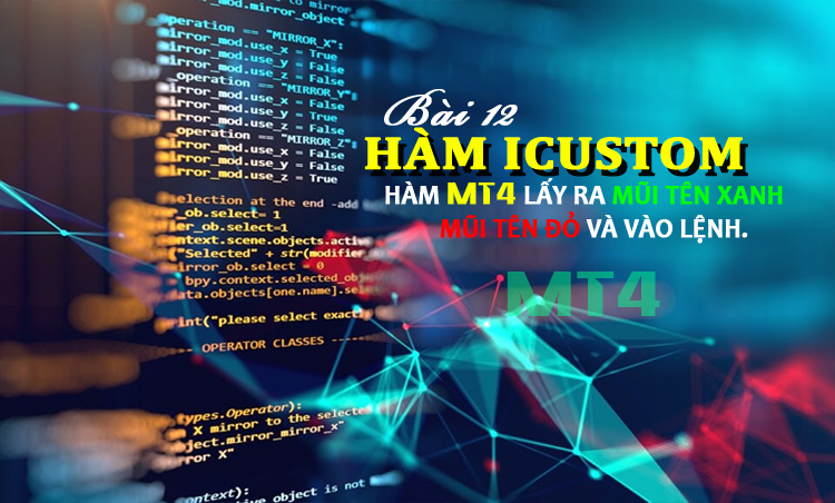 Hàm iCustom MT4 lấy tín hiệu mũi tên xanh đỏ theo indicator